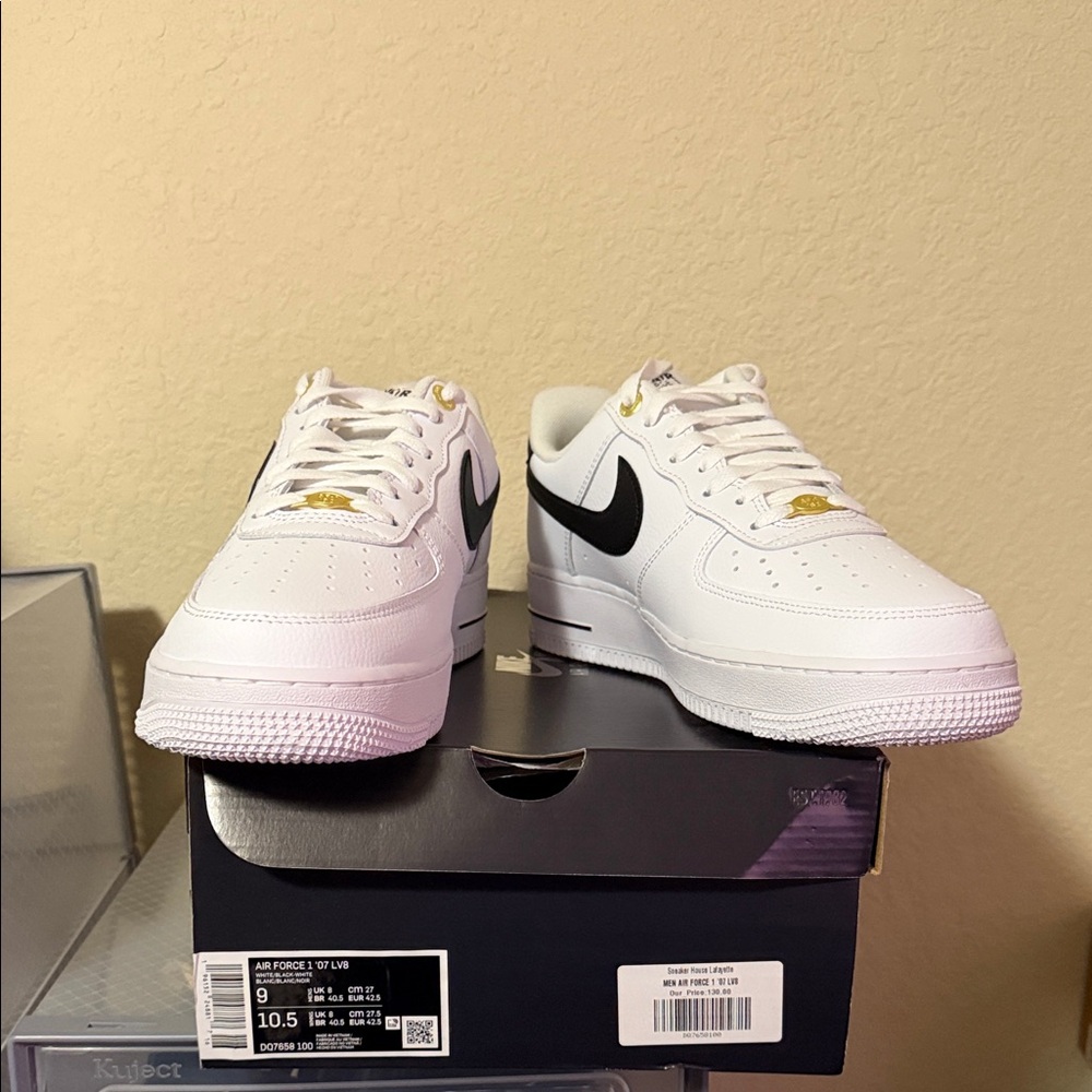 Nike Air Force 1 Low White Black Sneakers (Reasonable Offers Accepted) - Picture 3 of 7